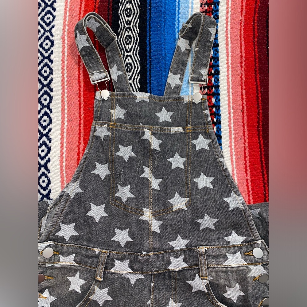 POL overalls bibs star print size Small